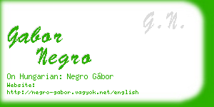 gabor negro business card